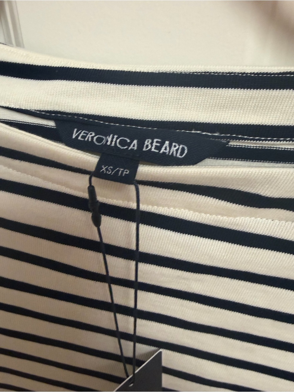 Veronica Beard Hovey Striped Lace T-Shirt Size XS - Picture 7 of 9